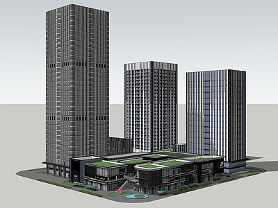 现代其他商业建筑 商业综合体 商业街 写字楼 酒店 商业裙楼