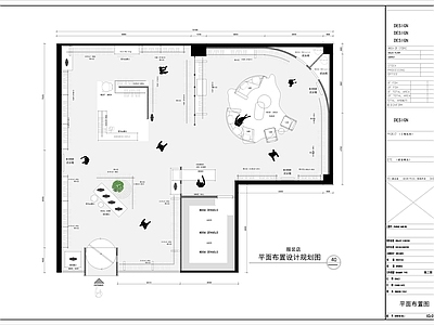 现代服装店 服装店平面布置图 男装女装童装集合 展厅档口批发零售 婚纱美容美发美甲 鞋包帽子饰品橱窗 施工图