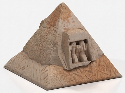 复古古建 金字塔 埃及古建 埃及建筑
