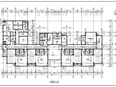 现代幼儿园建筑 12班幼儿园建筑 施工图