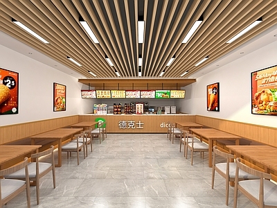 现代快餐店 德克士 汉堡店 快餐店