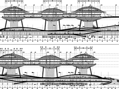 现代其他交通建筑 重庆 邮轮 交通枢纽 施工图