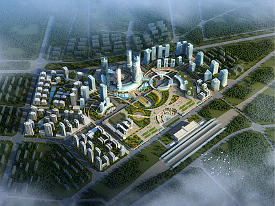 现代客运站 玉溪高铁城规划 总平面图 施工图