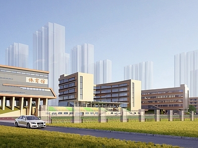 现代学校建筑 中学改扩建 施工图