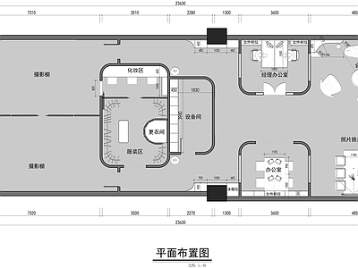 现代婚纱店 摄影 施工图 婚纱店