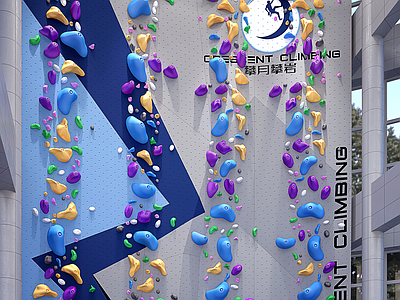 现代简约其他体育空间 攀岩墙 商场攀岩