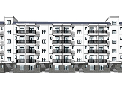 新中式多层住宅 住宅建筑 多层住宅 新中式