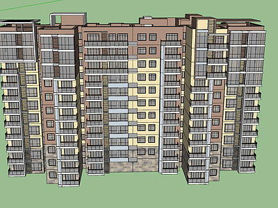 现代高层住宅 居民单体建筑