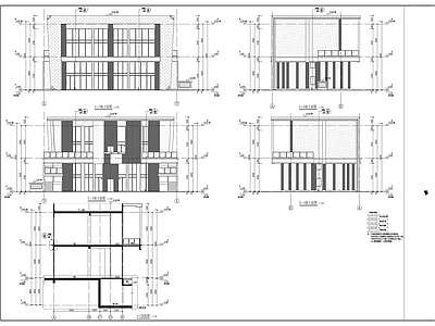 现代其他商业建筑 两层商业建筑 施工图