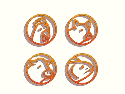 现代简约挂件 现代农业挂件 畜牧挂件 cion图标 稻田挂件 家禽挂件