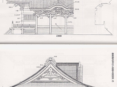 日式外立面 日式古建筑 日式唐破风古建筑 唐破风