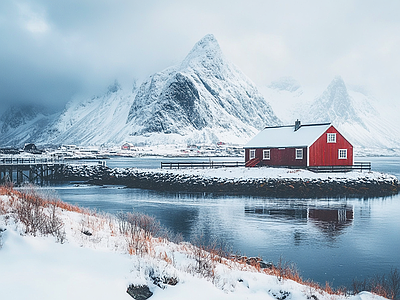 现代风景 雪景