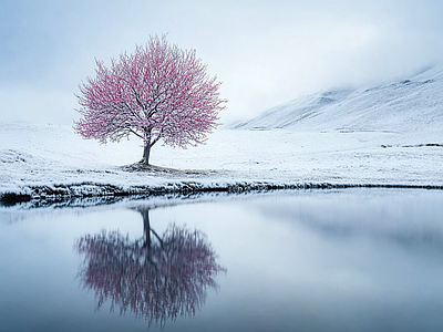 现代风景 雪景