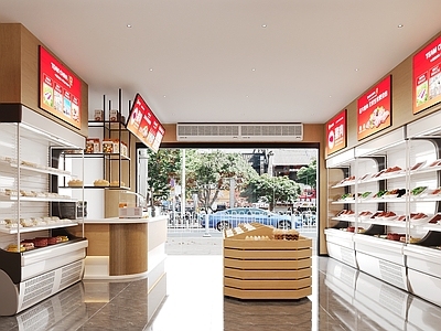 现代新中式其他商业空间 现代生鲜店 正大生鲜店
