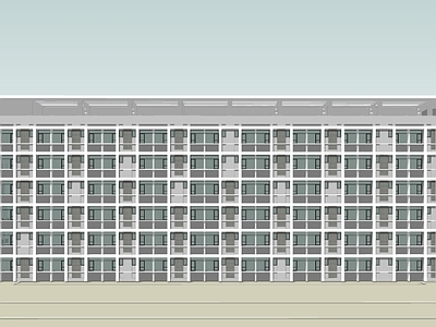 现代极简学校建筑 教学楼学校 学校宿舍建筑