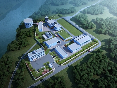 现代厂房 现代水厂 污水处理厂 净水厂 厂区厂房车间