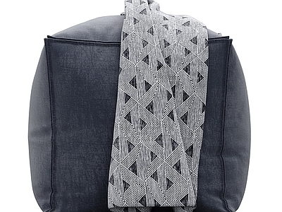 现代其他凳子 Moriah Navy Pouf