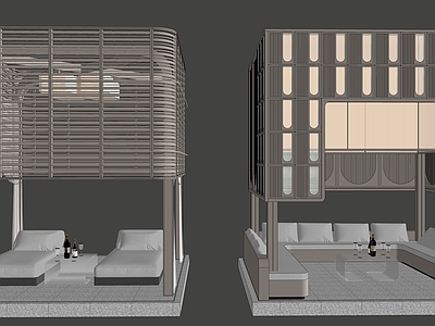 现代廊架 小廊架