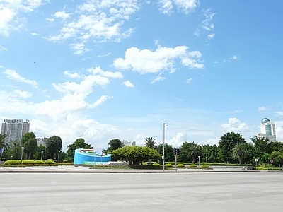 现代新中式街道外景 道路 人行道 商业街外景