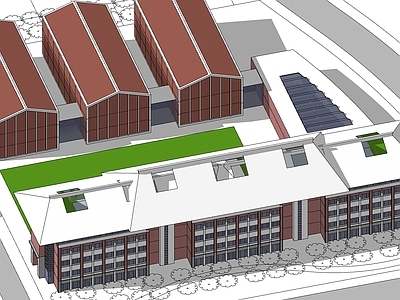 新中式中式多层住宅 住宅建筑群 办公建筑群