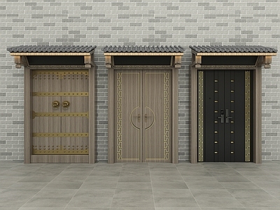 新中式中式古建 古建大门