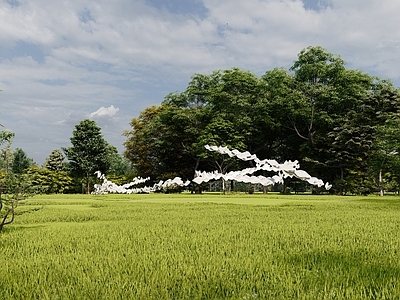 现代雕塑小品 飘带景观雕塑