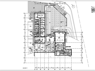 现代幼儿园建筑 L型幼儿园建施 施工图