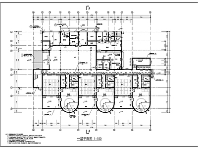 现代幼儿园建筑 三层幼儿园建施图 施工图