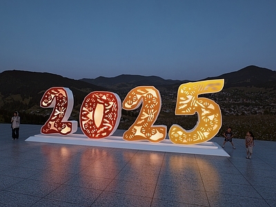 现代艺术装置 2025新年装置 网红打卡 景观装置 入口雕塑