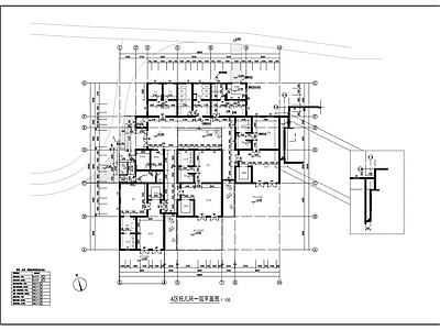 现代幼儿园建筑 幼儿园建筑1层 施工图