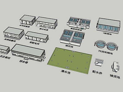 工业水利 自来水厂 工厂建筑