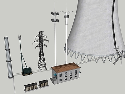 工业其他工业建筑 电塔 通信塔 配电房 配电箱