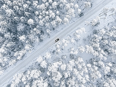 现代风景 雪景