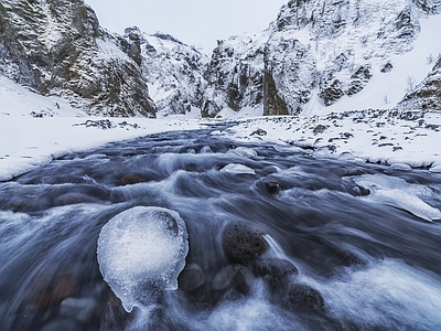 现代风景 雪景