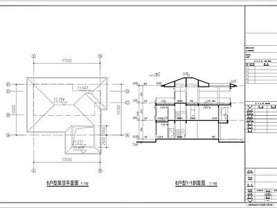 现代别墅建筑 农村别墅 自建房 施工图