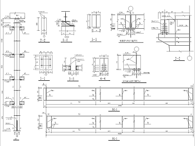 现代其他节点详图 钢柱与楼板的节点 施工图