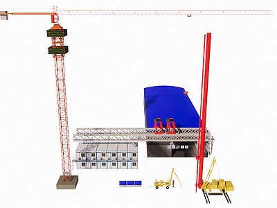 其他工业设备 塔吊 冲击钻 配筋房 打桩机架桥机 板房工地