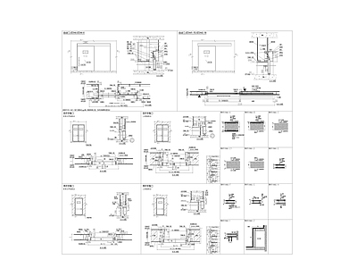 现代中式门节点 手术室自动门节点 施工图