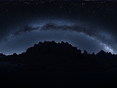 现代天空HDR 夜景星空极光全景