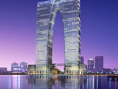 现代极简其他公共建筑 苏州东方之门 超高层 办公楼 酒店 方案文本 施工图