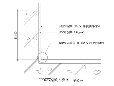 现代其他节点详图 EPOXY踢脚 施工图