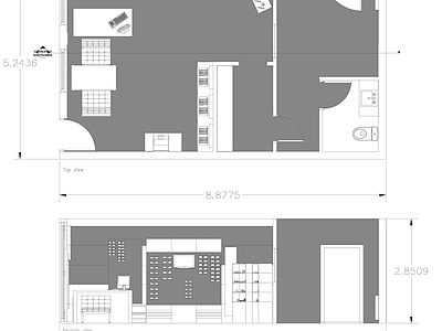 现代眼镜店 眼镜店 施工图 眼镜店