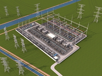 工业设备 变电站 电站 电线