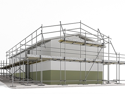 现代其他公共建筑 现代工地建筑 施工建筑 手脚架建筑