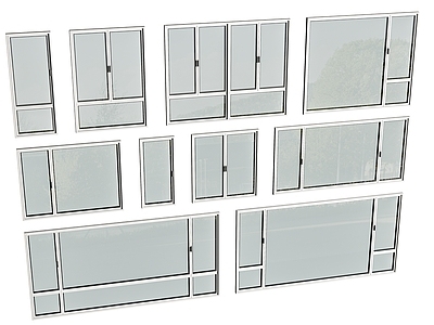 现代窗户组合 窗户玻璃窗 落地窗阳台窗 飘窗卧室窗 不锈钢推拉窗 平开窗门窗