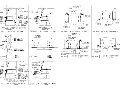 门节点 HM型门安装详图 施工图