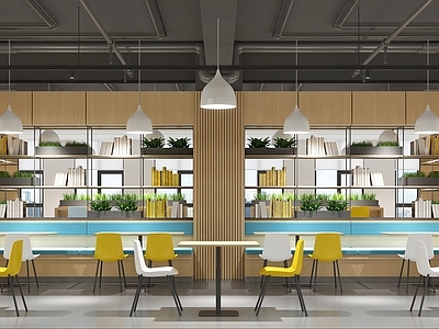 现代食堂 现代简约食堂 员工餐厅 自助餐厅