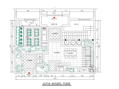 现代庭院 花园庭院 私家庭院 施工图
