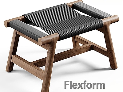 中古侘寂沙发凳 flexform 编织凳 小凳子 换鞋凳 实木凳子