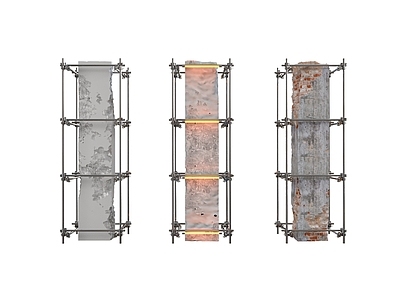 现代柱子 现代工业柱子 水泥柱子 不锈钢脚手架